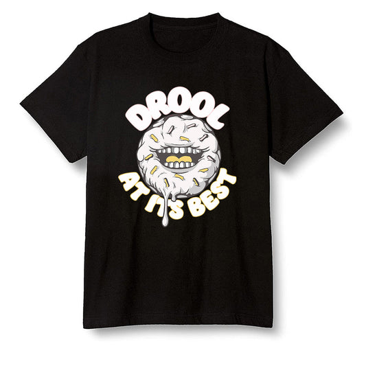 Pop Colour AJ6 Retro Gold Hoops - I love Donut Drool - Black Men T-shirt