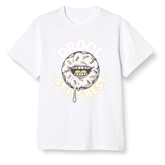 Pop Colour AJ6 Retro Gold Hoops - I love Donut Drool - White Men T-shirt