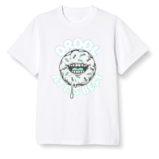 Pop Colour AJ6 Tiffany Blue - I love Donut Drool - White Men T-shirt