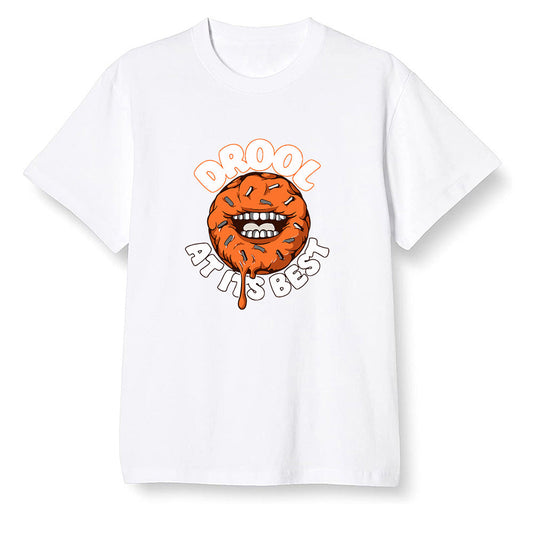 Pop Colour AJ1 Retro High OG Shattered Backboard - I love Donut Drool  - White Men T-shirt