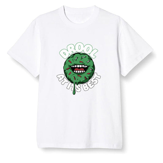 Pop Colour AJ1 Retro High OG Pine Green J10456 - I love Donut Drool  - White Men T-shirt