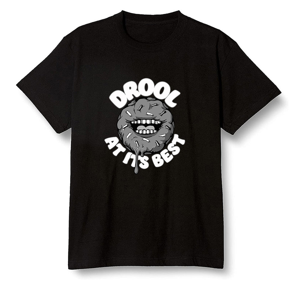 Pop Colour AJ1 Retro High OG Shadow 2.0 - I love Donut Drool  - Black Men T-shirt