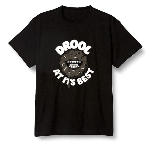 Pop Colour AJ1 Retro High Dark Mocha - I love Donut Drool  - Black Men T-shirt