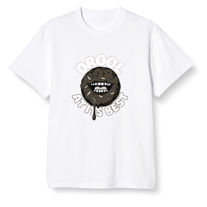 Pop Colour AJ1 Retro High Dark Mocha - I love Donut Drool  - White Men T-shirt