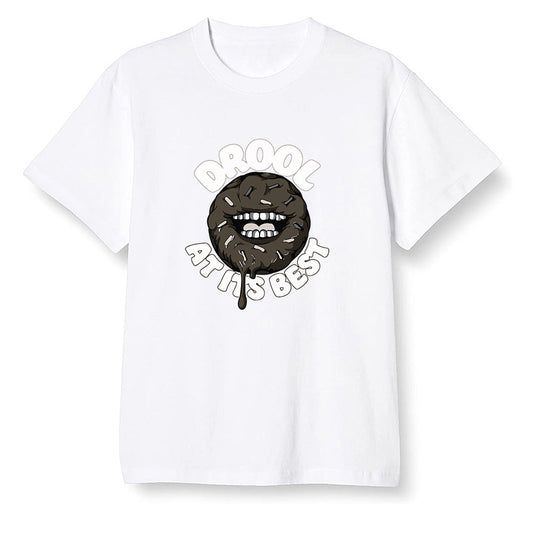 Pop Colour AJ1 Retro High Dark Mocha - I love Donut Drool  - White Men T-shirt