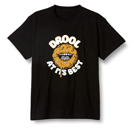Pop Colour AJ1 Retro High OG Yellow Ochre - I love Donut Drool  - Black Men T-shirt