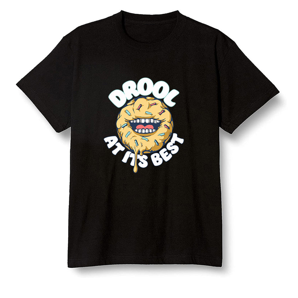 Pop Colour AJ1 Retro High OG Tokyo Bio Hack - I love Donut Drool  - Black Men T-shirt