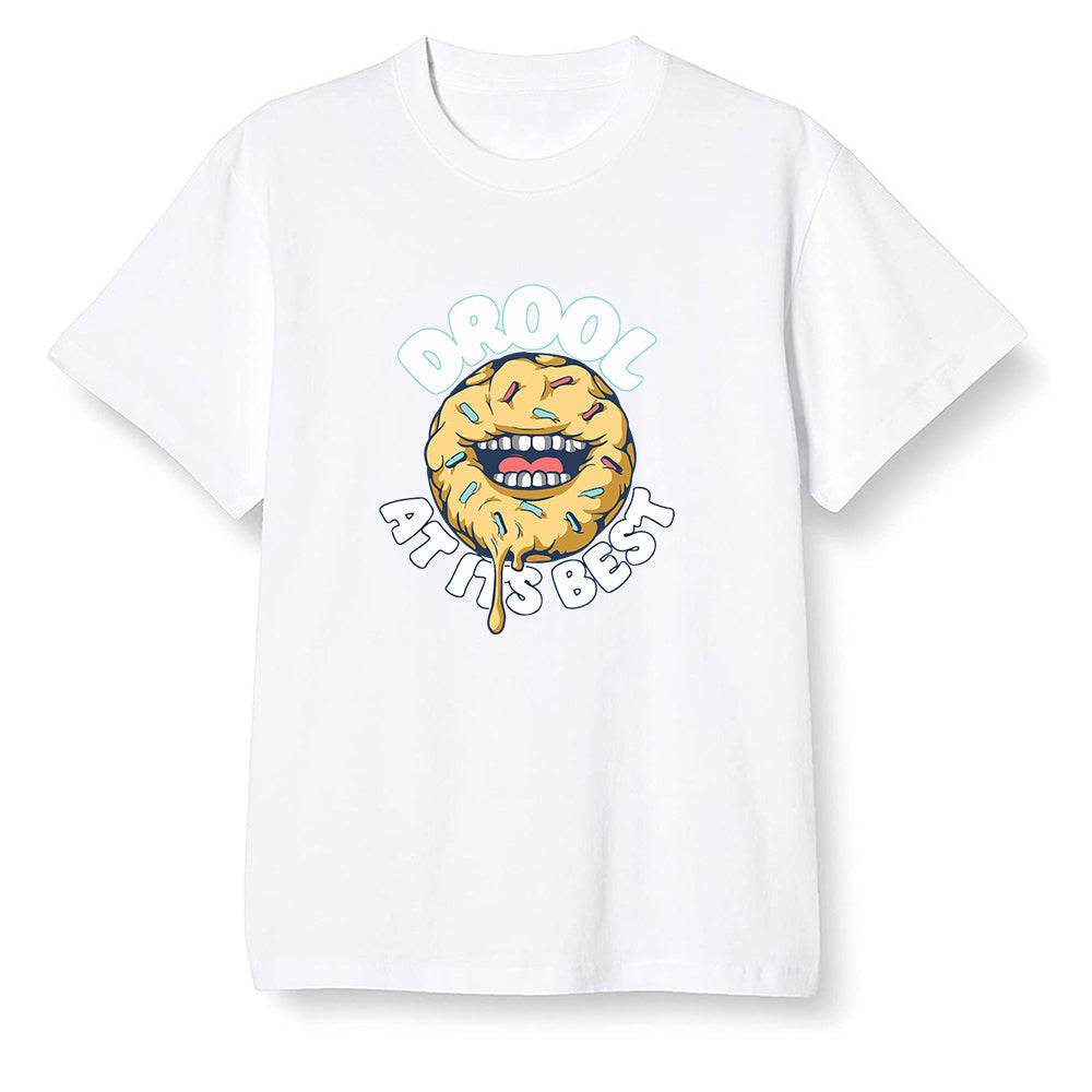Pop Colour AJ1 Retro High OG Tokyo Bio Hack - I love Donut Drool  - White Men T-shirt