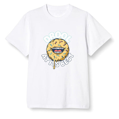 Pop Colour AJ1 Retro High OG Tokyo Bio Hack - I love Donut Drool  - White Men T-shirt