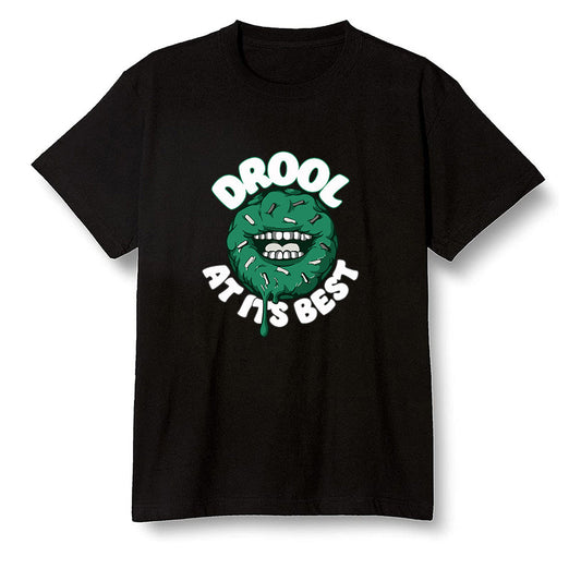 Pop Colour AJ1 Retro High OG Pine Green J10443 - I love Donut Drool  - Black Men T-shirt