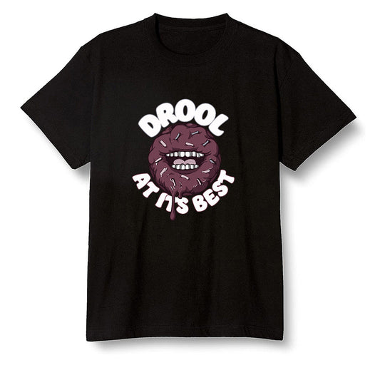 Pop Colour AJ1 Retro High OG Bordeaux - I love Donut Drool  - Black Men T-shirt