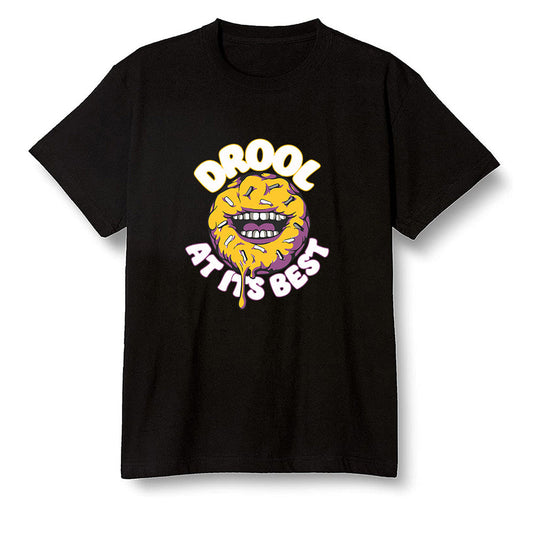 Pop Colour AJ1 Retro High OG Brotherhood - I love Donut Drool  - Black Men T-shirt