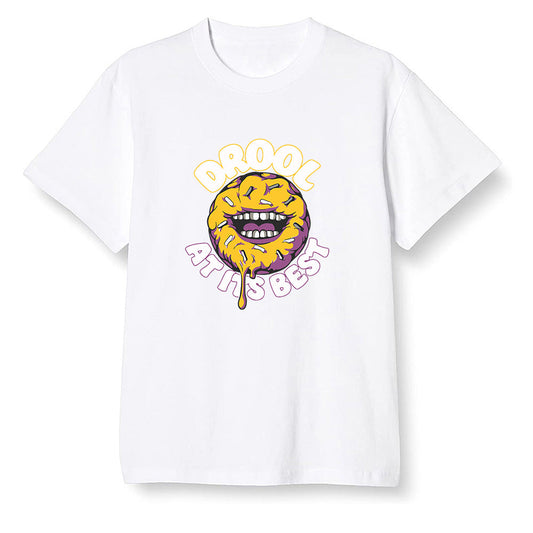 Pop Colour AJ1 Retro High OG Brotherhood - I love Donut Drool  - White Men T-shirt