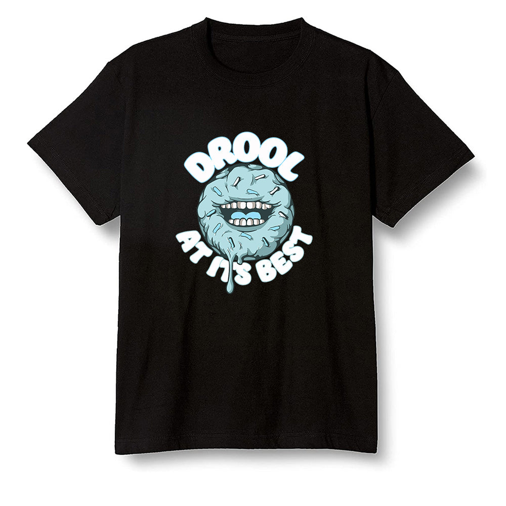 Pop Colour AJ1 NRG Joint Model - White - I love Donut Drool  - Black Men T-shirt