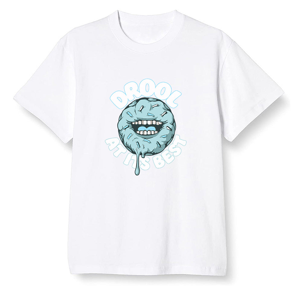 Pop Colour AJ1 NRG Joint Model - White - I love Donut Drool  - White Men T-shirt