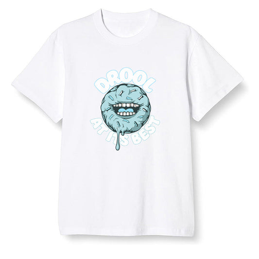 Pop Colour AJ1 NRG Joint Model - White - I love Donut Drool  - White Men T-shirt