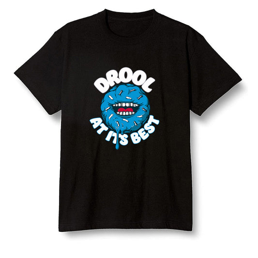 Pop Colour AJ1 NRG Joint Model - UNC - I love Donut Drool  - Black Men T-shirt