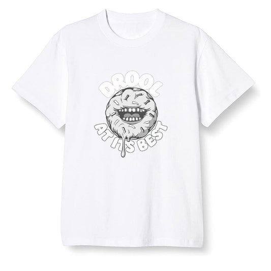 Pop Colour AJ1 Retro High '85 OG Neutral Grey - I love Donut Drool  - White Men T-shirt