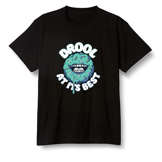Pop Colour AJ1 High OG TIE DYE - I love Donut Drool  - Black Men T-shirt