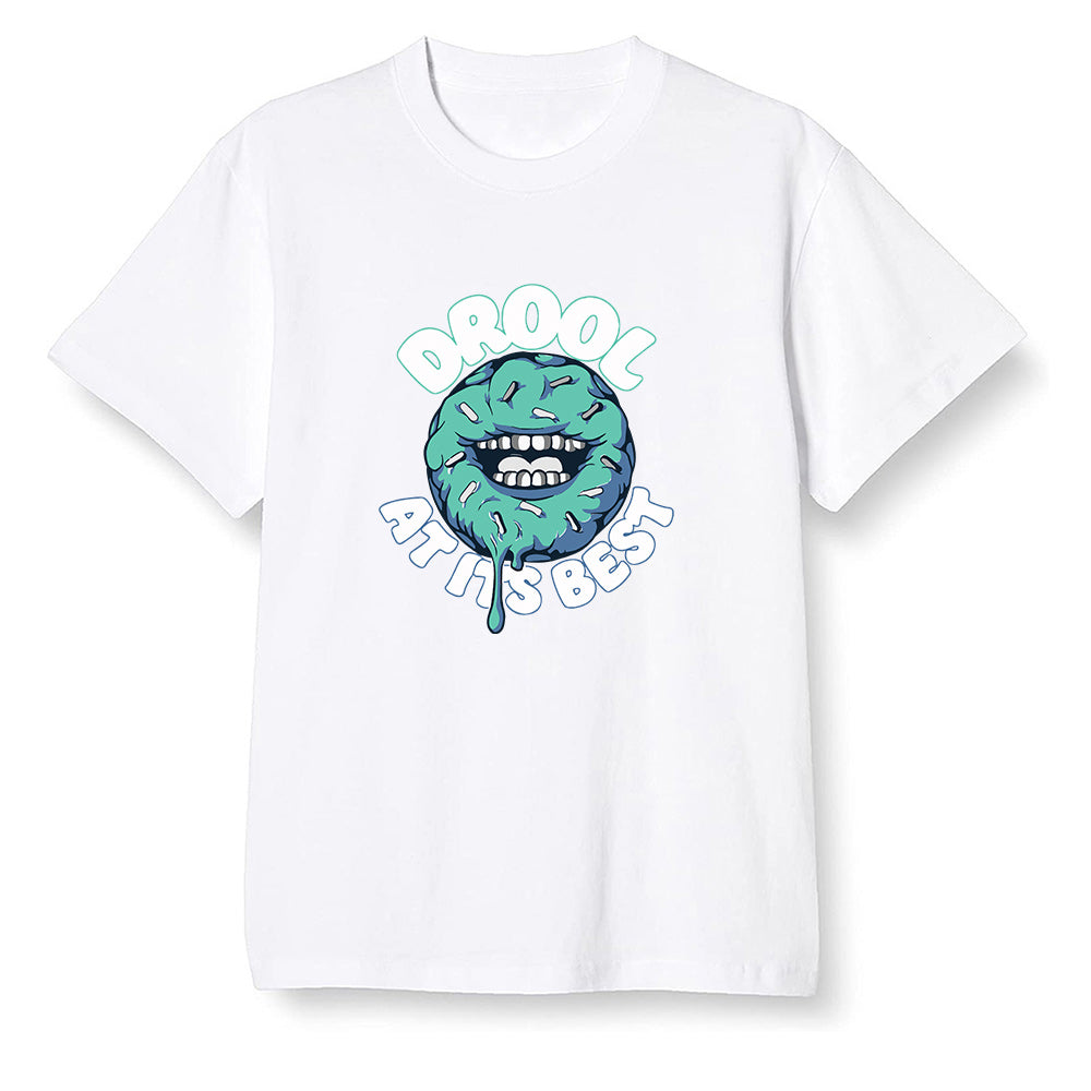 Pop Colour AJ1 High OG TIE DYE - I love Donut Drool  - White Men T-shirt