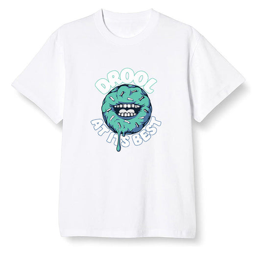Pop Colour AJ1 High OG TIE DYE - I love Donut Drool  - White Men T-shirt