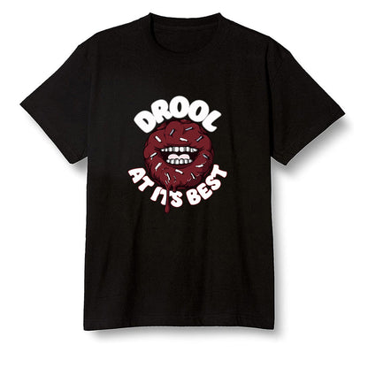 Pop Colour AJ1 Retro High OG SP White/Royal/Varsity Red/Black - I love Donut Drool  - Black Men T-shirt