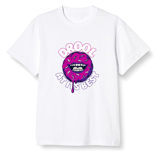 Pop Colour AJ1 Zoom Cmft Psg - I love Donut Drool  - White Men T-shirt