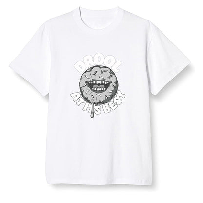 Pop Colour AJ1 Retro High OG CO Japan - Neutral Grey - I love Donut Drool  - White Men T-shirt