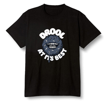 Pop Colour AJ1 High OG CO JP Midnight Navy - I love Donut Drool  - Black Men T-shirt