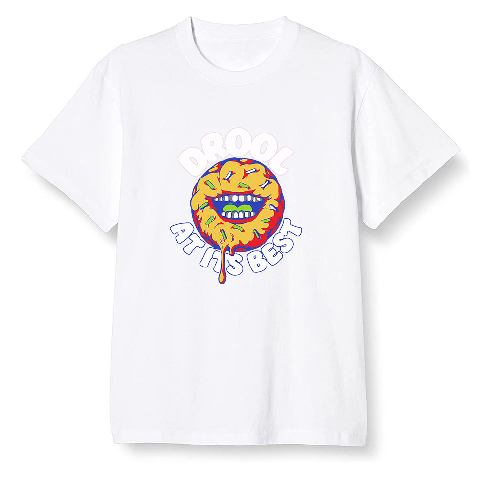 Pop Colour AJ1 Retro OG High J Balvin - Colores Y Vibras - I love Donut Drool  - White Men T-shirt