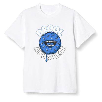 Pop Colour AJ13 Retro Black Royal - I love Donut Drool - White Men T-shirt