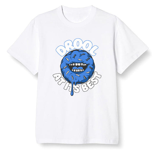 Pop Colour AJ13 Retro Black Royal - I love Donut Drool - White Men T-shirt