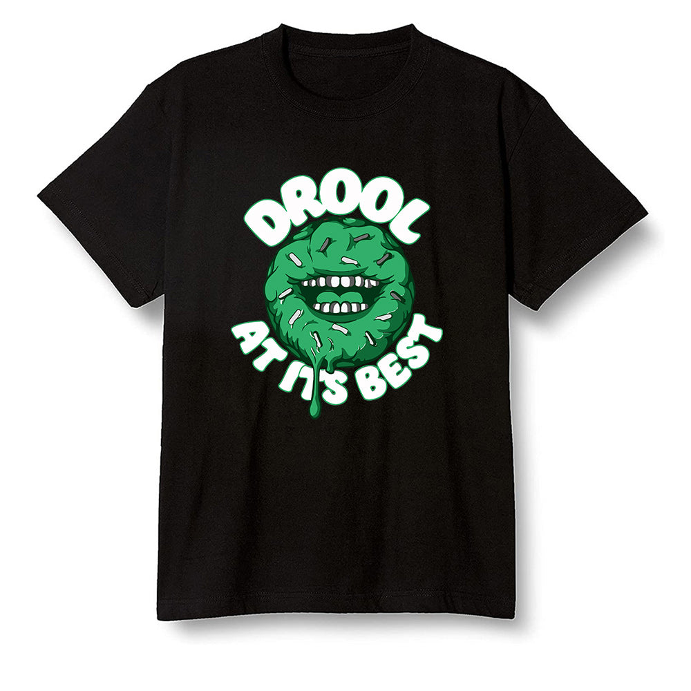 Pop Colour AJ13 Retro 'Lucky Green' - I love Donut Drool - Black Men T-shirt