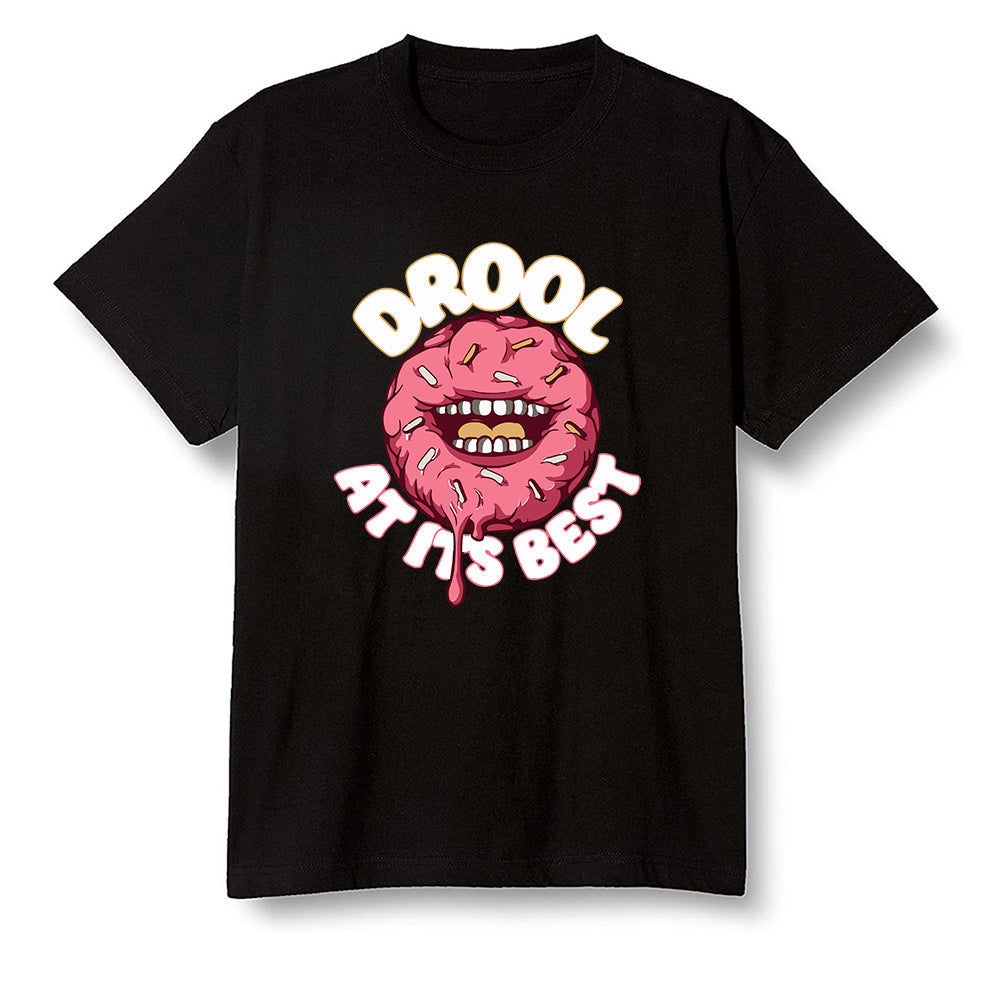 Pop Colour AJ13 Retro CNY - I love Donut Drool - Black Men T-shirt