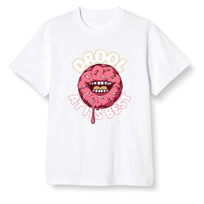Pop Colour AJ13 Retro CNY - I love Donut Drool - White Men T-shirt