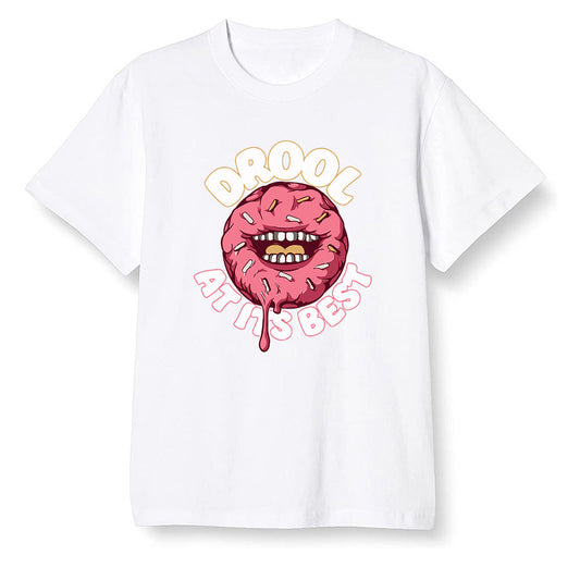 Pop Colour AJ13 Retro CNY - I love Donut Drool - White Men T-shirt