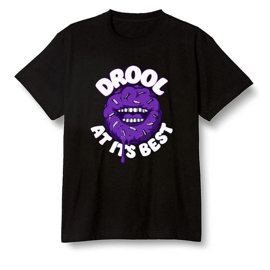 Pop Colour AJ13 Retro Court Purple - I love Donut Drool - Black Men T-shirt