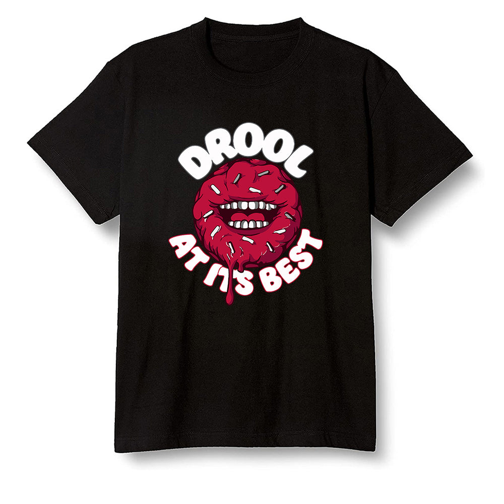 Pop Colour AJ13 Retro Gym Red Flint Grey - I love Donut Drool - Black Men T-shirt