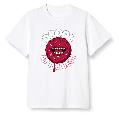 Pop Colour AJ13 Retro Gym Red Flint Grey - I love Donut Drool - White Men T-shirt