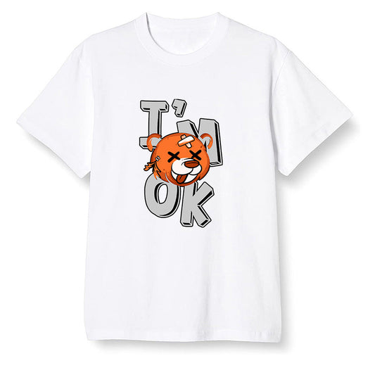 Pop Colour AJ1 Retro High OG Shattered Backboard - I'am Ok bubby bear  - White Men T-shirt