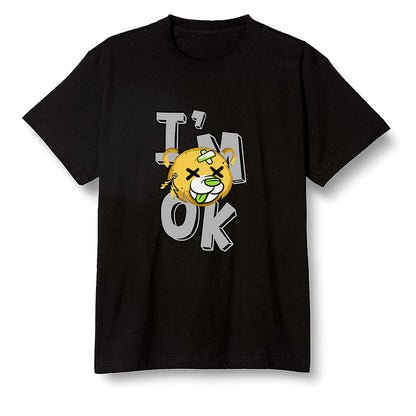 Pop Colour AJ1 Retro High OG Volt Gold - I'am Ok bubby bear  - Black Men T-shirt