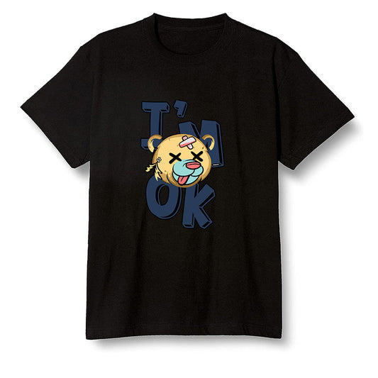 Pop Colour AJ1 Retro High OG Tokyo Bio Hack - I'am Ok bubby bear  - Black Men T-shirt