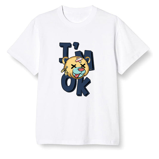 Pop Colour AJ1 Retro High OG Tokyo Bio Hack - I'am Ok bubby bear  - White Men T-shirt