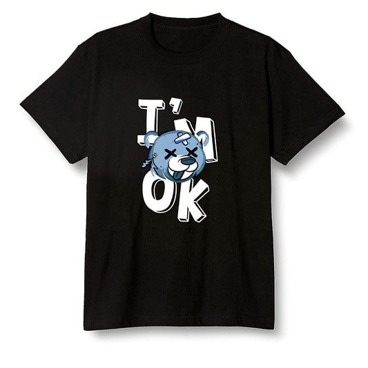 Pop Colour AJ1 Retro High OG Hyper Royal - I'am Ok bubby bear  - Black Men T-shirt