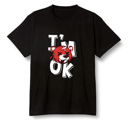 Pop Colour AJ1 Retro High OG Origin Story - I'am Ok bubby bear  - Black Men T-shirt