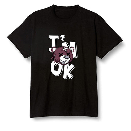 Pop Colour AJ1 Retro High OG Bordeaux - I'am Ok bubby bear  - Black Men T-shirt