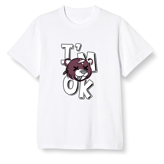 Pop Colour AJ1 Retro High OG Bordeaux - I'am Ok bubby bear  - White Men T-shirt