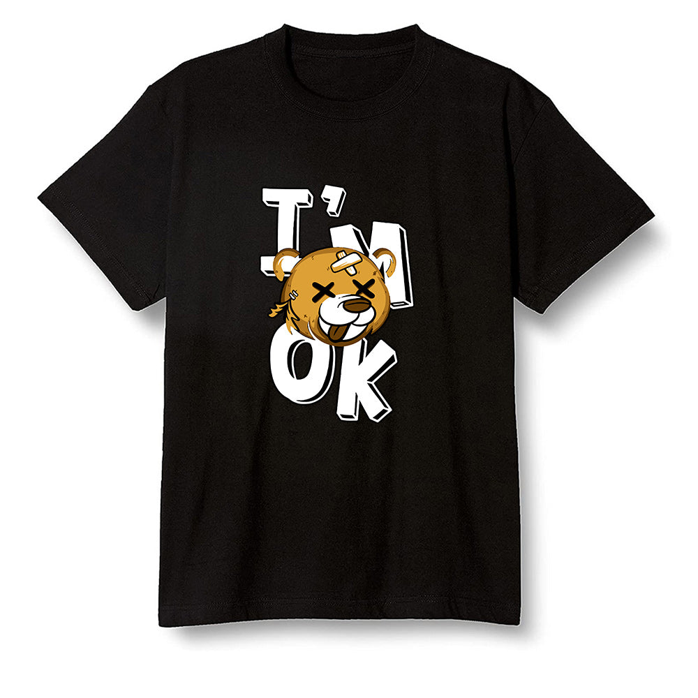Pop Colour AJ1 Retro High OG Rookie Of The Year - I'am Ok bubby bear  - Black Men T-shirt
