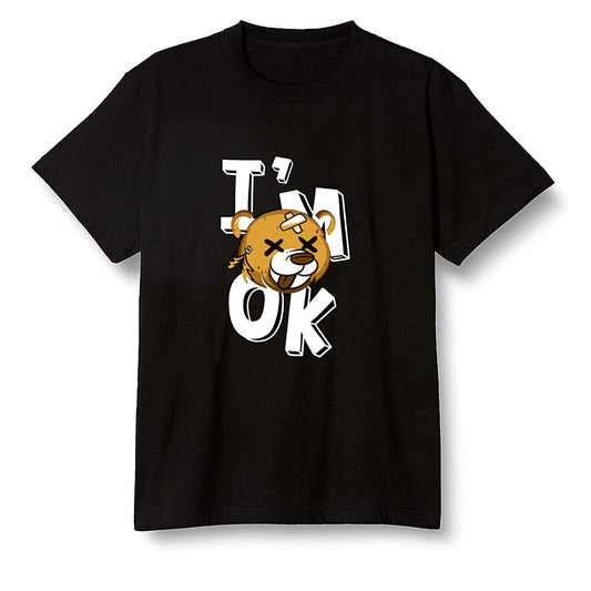 Pop Colour AJ1 Retro High OG Rookie Of The Year - I'am Ok bubby bear  - Black Men T-shirt