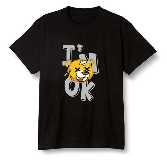 Pop Colour AJ1 Retro High OG Pollen - I'am Ok bubby bear  - Black Men T-shirt